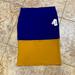 Lularoe Skirts | Lularoe Cassie Colorblock Skirt Size L Navy Blue And Gold | Color: Blue/Gold | Size: L