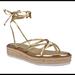 Nine West Shoes | Ankle Wrap Espadrille Sandals | Color: Silver | Size: 6