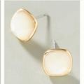 Anthropologie Jewelry | Anthropologie Facited Post Earring | Color: Cream/Gold | Size: Os