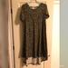 Lularoe Dresses | Lularoe Olive Background Patterned Carly Dress | Color: Brown/Black | Size: M