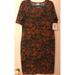 Lularoe Dresses | Lularoe Julia Knit Dress With Floral Print | Color: Black/Brown | Size: Xl