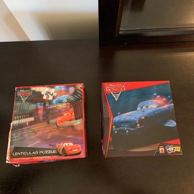 Disney Toys | Lot Of 2 Cars/Lightening Mcqueen Puzzles | Color: Black/Brown | Size: Osb