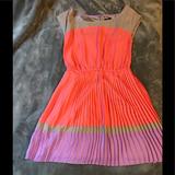 American Eagle Outfitters Dresses | American Eagle Colorblock Pleated Dress | Color: Red | Size: S