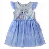 Disney Dresses | Disney Frozen Elsa Anna Cute Tutu Dress | Color: Blue | Size: 10g