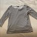 J. Crew Tops | J Crew Navy Striped 3/4 Sleeve Top | Color: Cream/White | Size: M