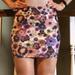 Zara Skirts | Floral Zara Mini Skirt | Color: Cream/Tan | Size: S