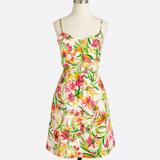 J. Crew Dresses | J. Crew Multi Color Floral Seaside Cami Dress | Color: Cream | Size: 4