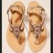 Anthropologie Shoes | Anthropologie Beaded Sandals Nwt Size 40 | Color: Cream | Size: 40