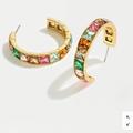 J. Crew Jewelry | J Crew Square Gem Hoop Earrings | Color: Silver | Size: Os