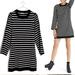 Madewell Dresses | Madewell Micro Mini/ Tunic Merino Wool Sweater Dress | Color: Black/White | Size: S