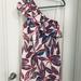 J. Crew Dresses | J.Crew One Shoulder Floral Dress Xs | Color: Black | Size: Xs S 0 2