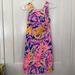 Lilly Pulitzer Dresses | Lilly Pulitzer Dress With Tie/Keyhole Back Size 0 | Color: Purple/Brown | Size: 0