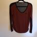 Nike Tops | Maroon And Mesh Nike Long Sleeve Swoop Neck | Color: Brown/Black | Size: M