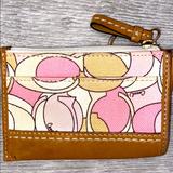 Coach Accessories | Authentic Coach Card Coin Holder Keychain | Color: Cream | Size: Os