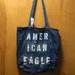 American Eagle Outfitters Bags | American Eagle Denim Tote | Color: Black | Size: Large