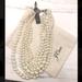 J. Crew Jewelry | J Crew Pearl Twisted Hammock Necklace | Color: Cream | Size: Os