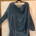 Free People Tops | Free People Long Sleeve Top | Color: Black/Blue | Size: M