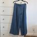 J. Crew Pants & Jumpsuits | J Crew Tall Wide-Leg Cropped Chambray Pant | Color: Blue/Black | Size: 4