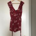 American Eagle Outfitters Pants & Jumpsuits | American Eagle Floral Romper | Color: Brown/Purple | Size: S