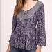 Anthropologie Tops | Anthropologie Akemi + Kim Marcella Lace-Up Top | Color: Gray | Size: S