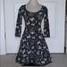 American Eagle Outfitters Dresses | Floral Dress | Color: Black | Size: Xs