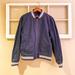 J. Crew Jackets & Coats | J. Crew Vintage Bomber Jacket; Navy Size M Zip Up | Color: Black/Purple | Size: 6