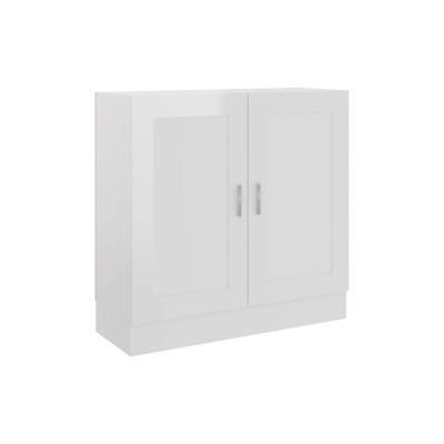 vidaXL Bücherschrank Hochglanz-Weiß 82,5x30,5x80 cm Holzwerkstoff Image