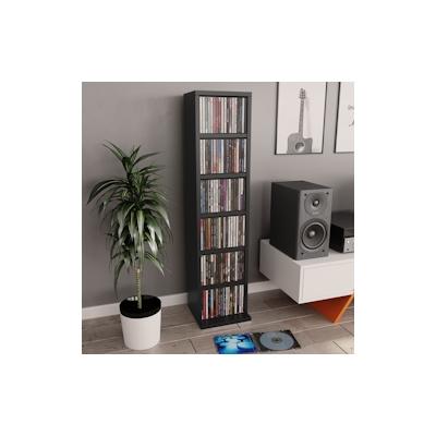 vidaXL CD-Schrank Schwarz 21x20x88 cm Holzwerkstoff