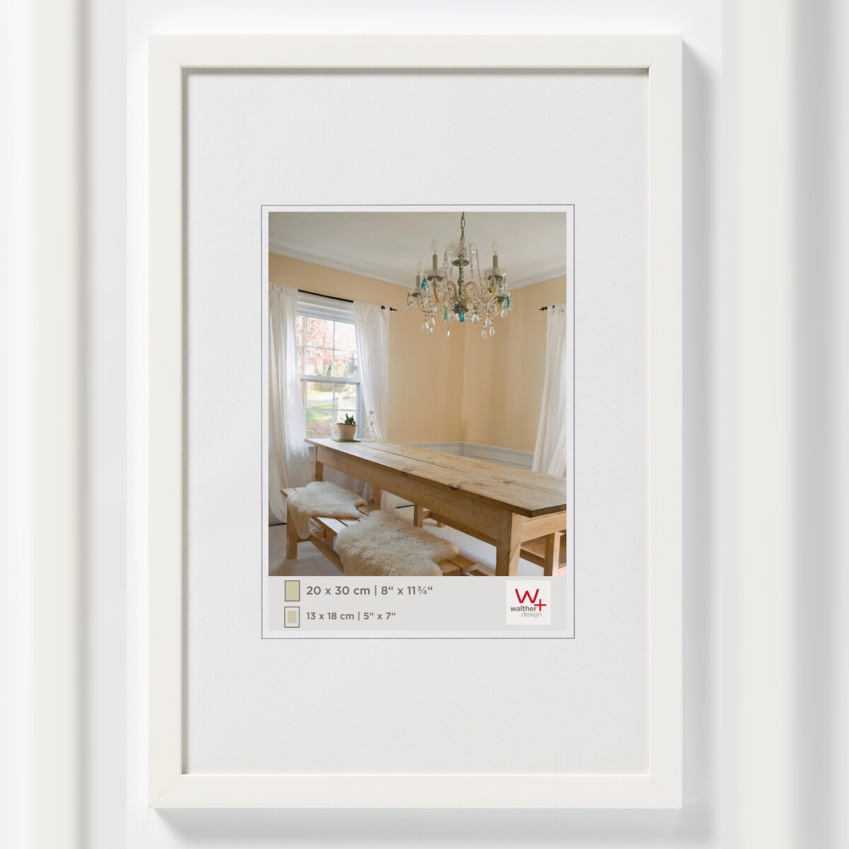 walther + design Peppers Holz Bilderrahmen 50x70 cm POLARWEISS Image