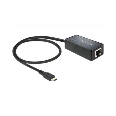Delock Ethernet 1000Mbit/s Netzwerkkarte Adapter SuperSpeed USB 3.1 Gen 1 mit Type-C Stecker > Gigabit LAN 10/100/1000 M