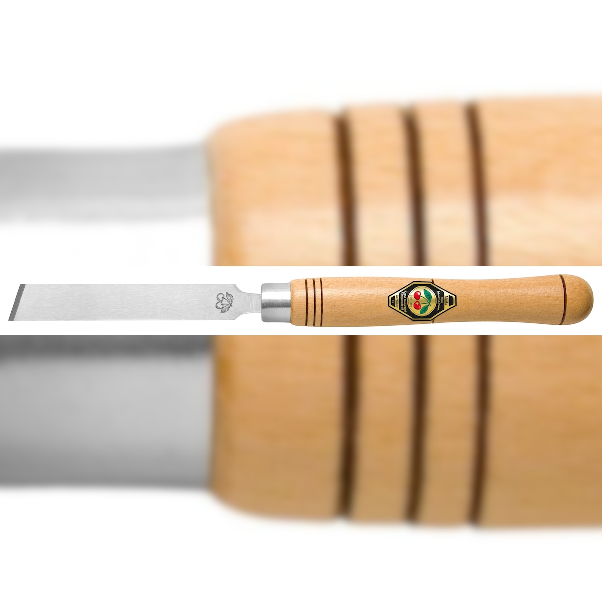 Kirschen 1609 Drechslerbeitel mit schrägem Flachmeißel 35mm Image