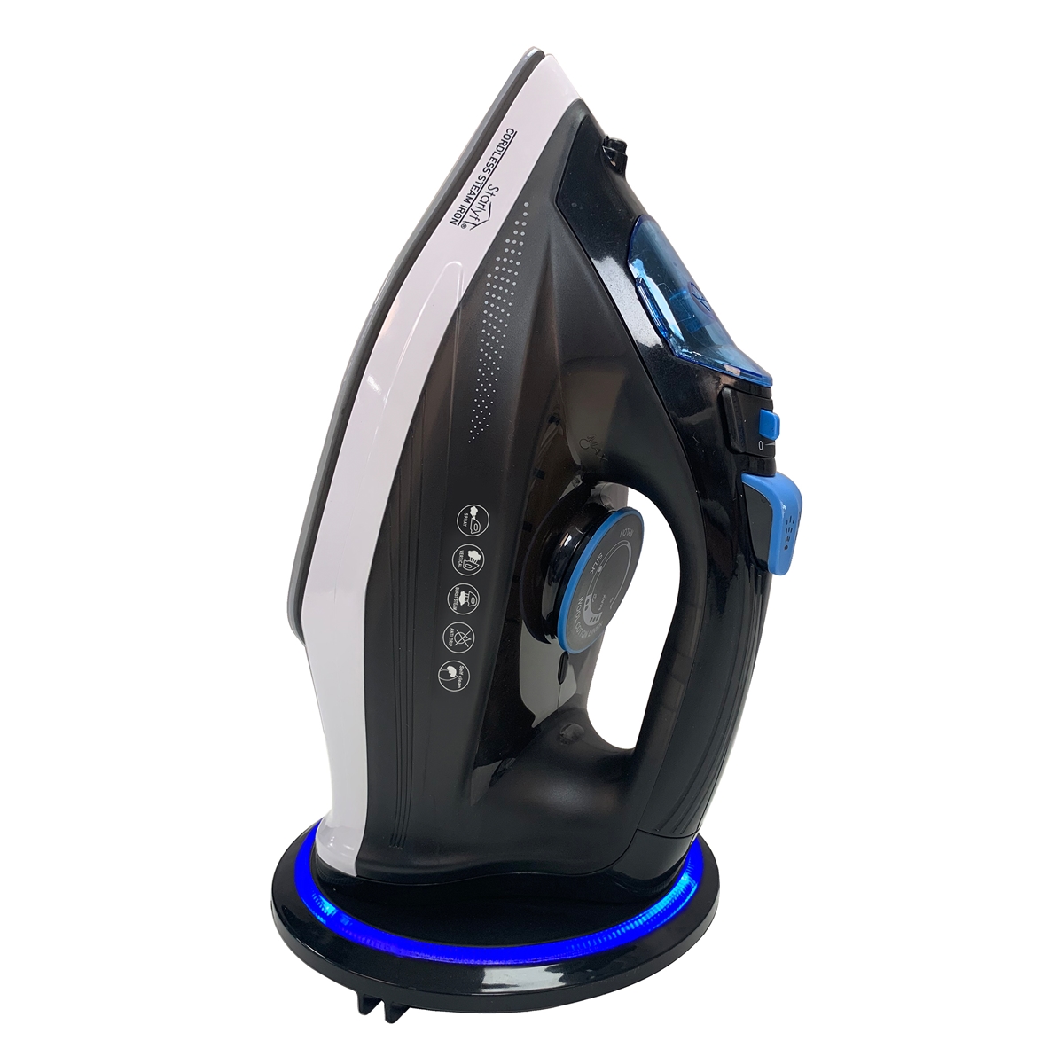 Starlyf Cordless Steam Iron, Dampfbügeleisen kabellos, 2400 Watt, kabelloses Bügeleisen, Keramik Sohle, Antihaftbeschichtung, schwarz Image