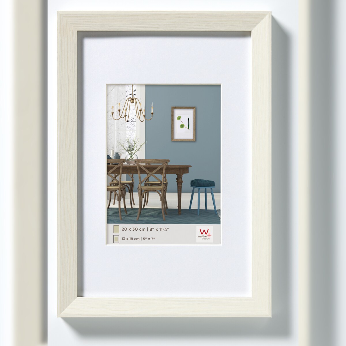 walther + design Fiorito Holz Bilderrahmen 50x70 cm, WEISS Image