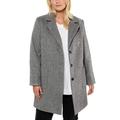 Ulla Popken Women's Mantel, Wolloptik, Revers, Langarm Coat, Grey (Anthrazit 12), 24 (Size: 50+)