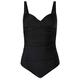 Accessorize Textured Twist-Detail Swimsuit Women Size 12 Black Bathing Suit Swimming Costume Chic