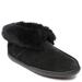 Minnetonka Sheepskin Ankle Boot - Womens 7 Black Slipper Medium