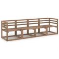 vidaXL Set Divani Giardino su Pallet 4 pz in Legno di Pino Impregnato