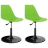 vidaXL 324195 Swivel Dining Chairs 2 pcs Green PP