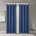 Eider & Ivory™ Cornman Blackout Thermal Grommet Outdoor Tab Top Single Curtain Panel Polyester in Green/Blue/Navy | 95 H x 42 W in | Wayfair