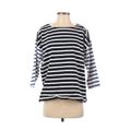 J.Crew Long Sleeve T-Shirt: White Print Tops - Women's Size Small