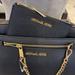 Michael Kors Bags | Mk Jet Set Item Lg Ew Zip Chain Crossbody & Jet Set Travel Sm Tz Coin Pouch Id | Color: Black/Gold | Size: Os