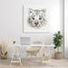 Stupell Industries Minimal Leopard Portrait Spotted Safari Animal Stretched Canvas Wall Art By Verbrugge Watercolor Canvas in White | Wayfair