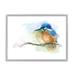 Stupell Industries Kingfisher Perched Bird On Cottage Tree Branch Black Framed Giclee Texturized Art By Verbrugge Watercolor in Brown | Wayfair