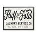 Stupell Industries Farmhouse Fluff & Fold Laundry Advertisement Rustic Pattern Oversized Black Framed Giclee Texturized Art By Lettered & Lined | Wayfair