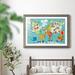 Wexford Home Children's World Map - Picture Frame Graphic Art Paper, Solid Wood in Green/Red/White | 31.5 H x 23.5 W x 1.5 D in | Wayfair