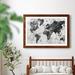 Wexford Home Modern Atlas - Picture Frame Graphic Art Paper, Solid Wood in Black/White | 24 H x 18 W x 1.5 D in | Wayfair BARN07-40849-S04