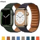 Lien en cuir pour Apple Watch Band 45mm 44mm 40mm 41mm 49mm 42mm Bracelet à boucle