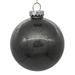 Vickerman 671597 - 4" Pewter Glitter Ball Christmas Tree Ornament (6 pack) (N211087)