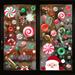 Walplus 85pcs Santa And Rudolph In Candyland Christmas Wall Decals Stickers Self Adhesive Removable Home Decors Holiday Art