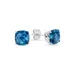 Belk & Co Sterling Silver Cushion-Cut Checkerboard Genuine Londen Blue Topaz Stud Earrings (8 Millimeter), White